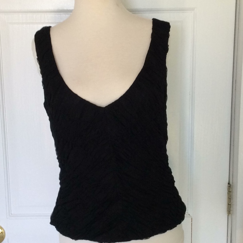 Sexy black veiling top